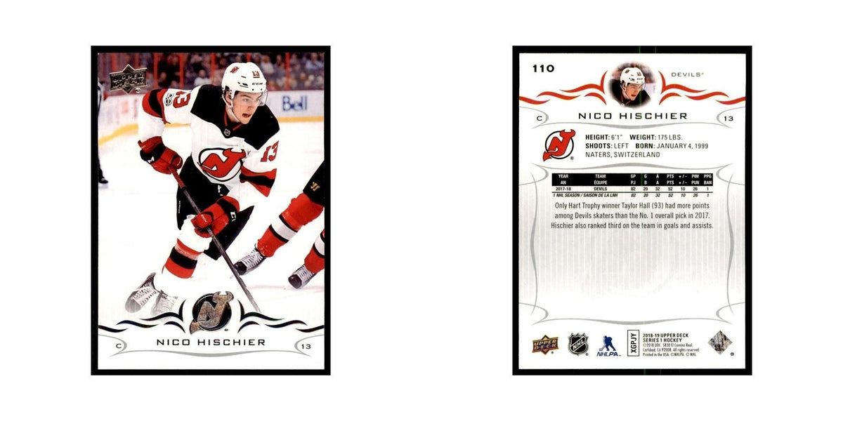 Nico Hischier 2018 Upper Deck #110 Hockey Cards Hockey Card NM