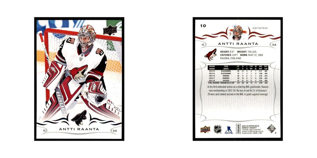 Antti Raanta 2018 Upper Deck #10 Hockey Cards Hockey Card NM