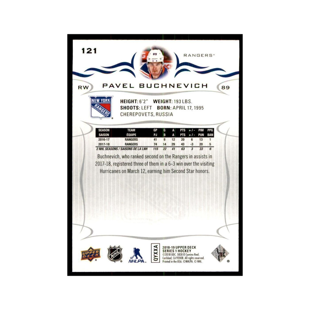 Pavel Buchnevich 2018 Upper Deck #121 Hockey Cards Hockey Card NM