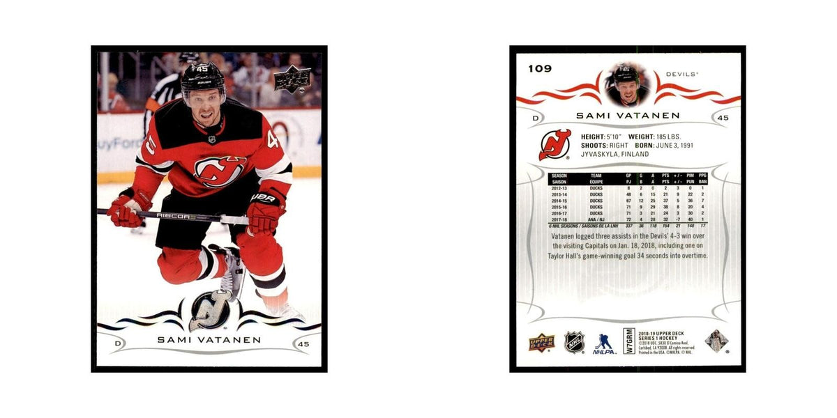 Sami Vatanen 2018 Upper Deck #109 Hockey Cards Hockey Card NM