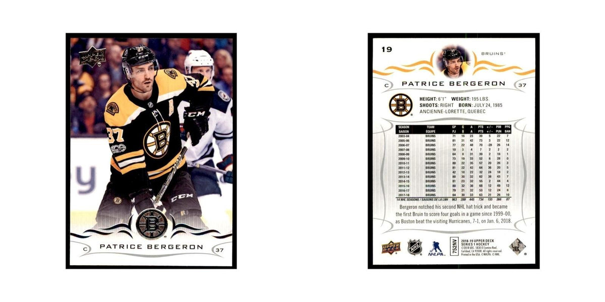 Patrice Bergeron 2018 Upper Deck #19 Hockey Cards Hockey Card NM