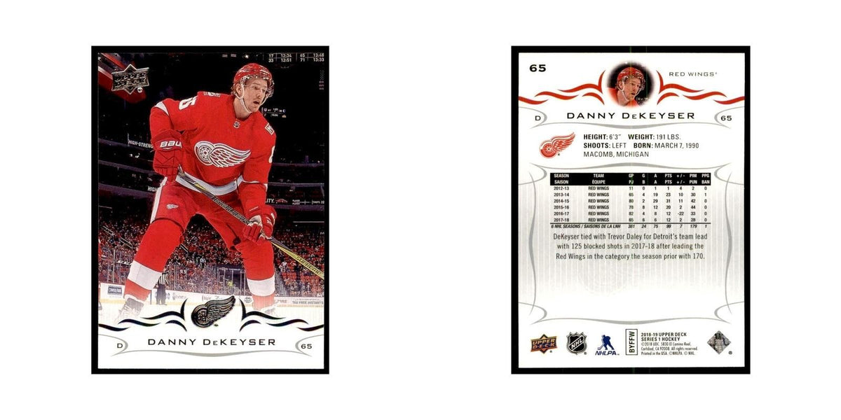 Danny DeKeyser 2018 Upper Deck #65 Hockey Cards Hockey Card NM