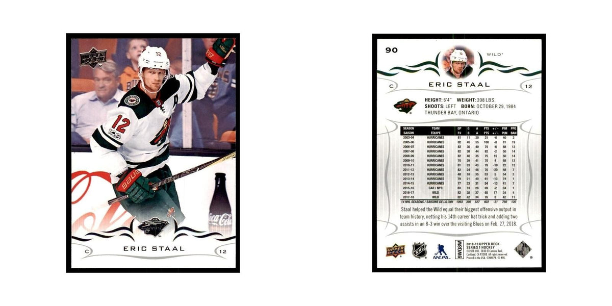 Eric Staal 2018 Upper Deck #90 Hockey Cards Hockey Card NM