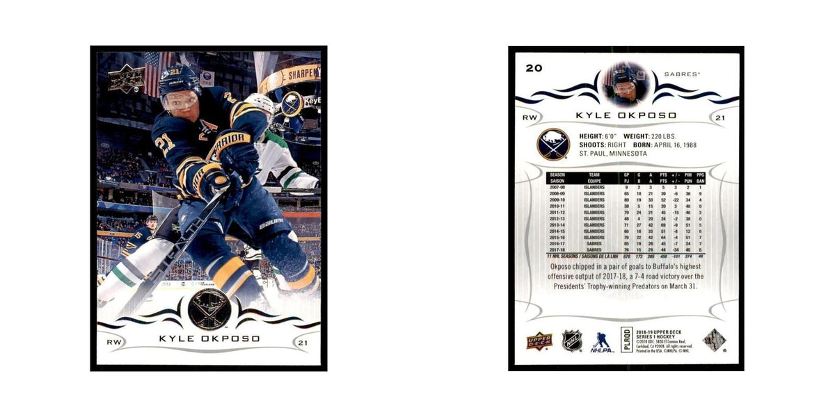 Kyle Okposo 2018 Upper Deck #20 Hockey Cards Hockey Card NM