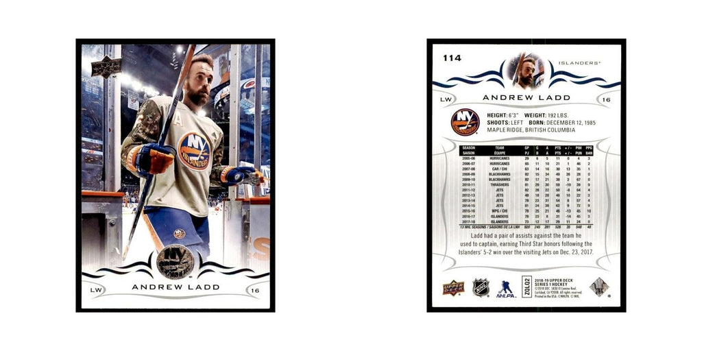 Andrew Ladd 2018 Upper Deck #114 Hockey Cards Hockey Card NM