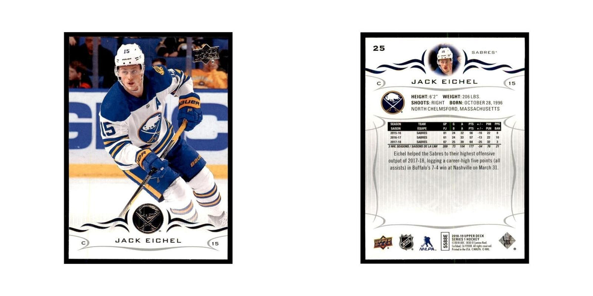 Jack Eichel 2018 Upper Deck #25 Hockey Cards Hockey Card NM