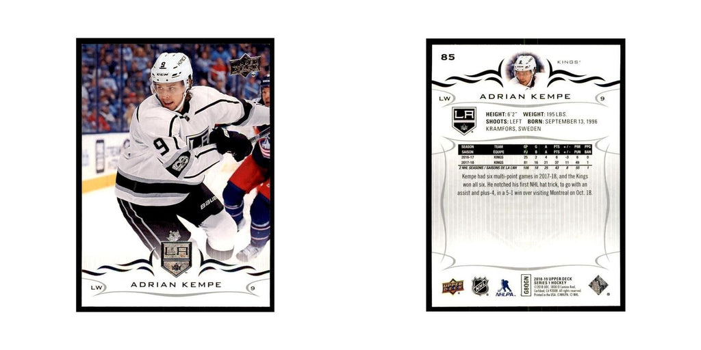 Adrian Kempe 2018 Upper Deck #85 Hockey Cards Hockey Card NM