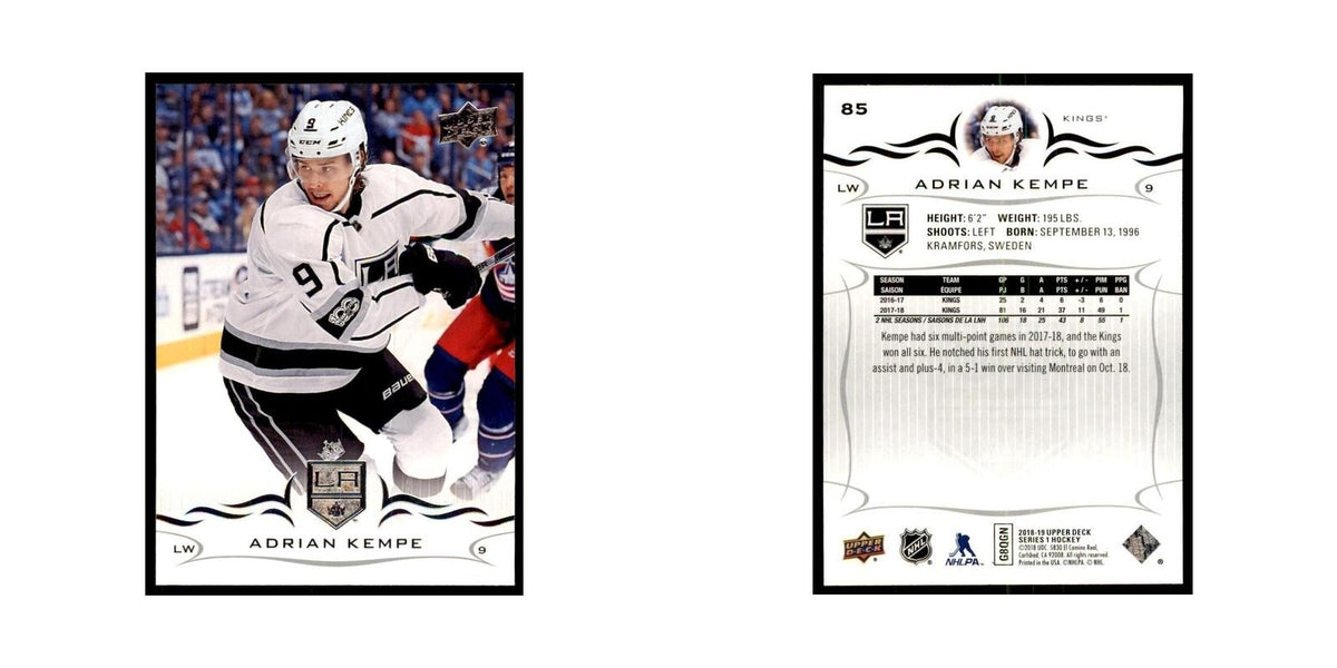 Adrian Kempe 2018 Upper Deck #85 Hockey Cards Hockey Card NM