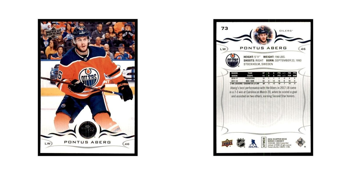 Pontus Aberg 2018 Upper Deck #73 Hockey Cards Hockey Card NM