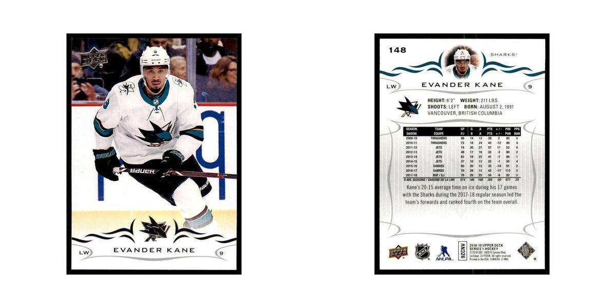 Evander Kane 2018 Upper Deck #148 Hockey Cards Hockey Card NM