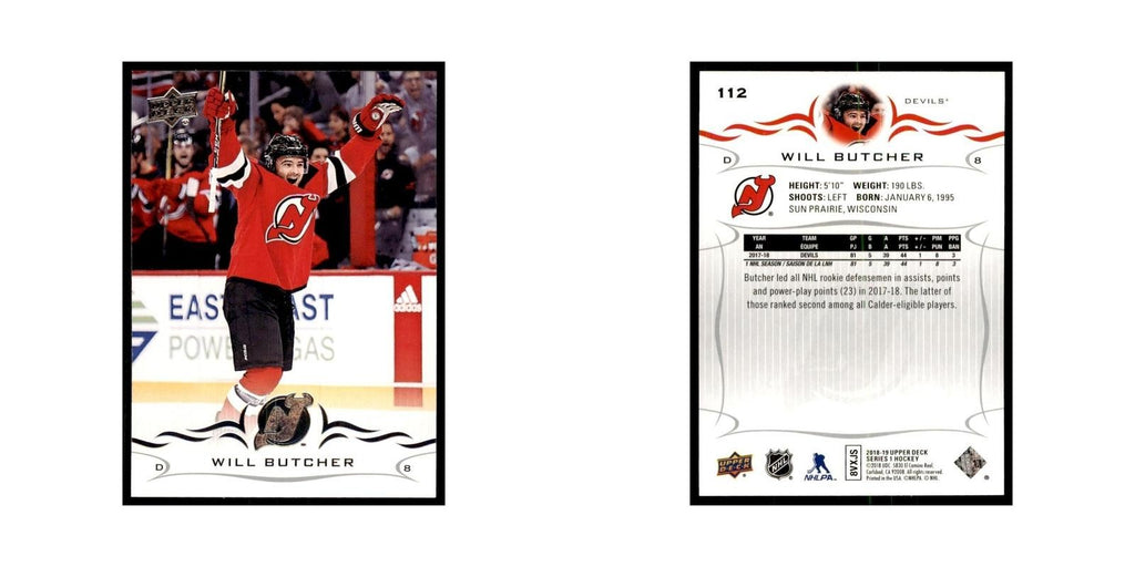 Will Butcher 2018 Upper Deck #112 Hockey Cards Hockey Card NM