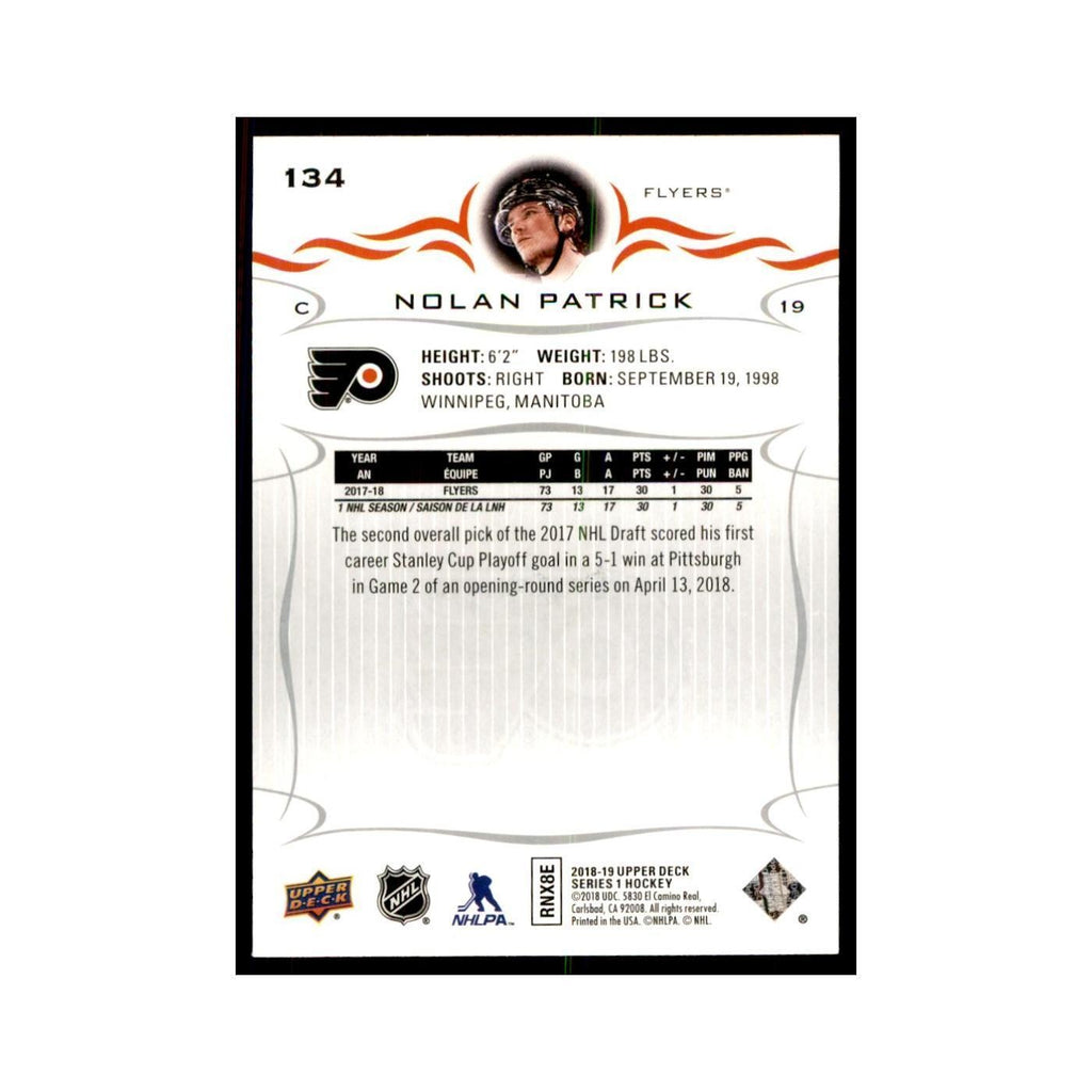 Nolan Patrick 2018 Upper Deck #134 Hockey Cards Hockey Card NM