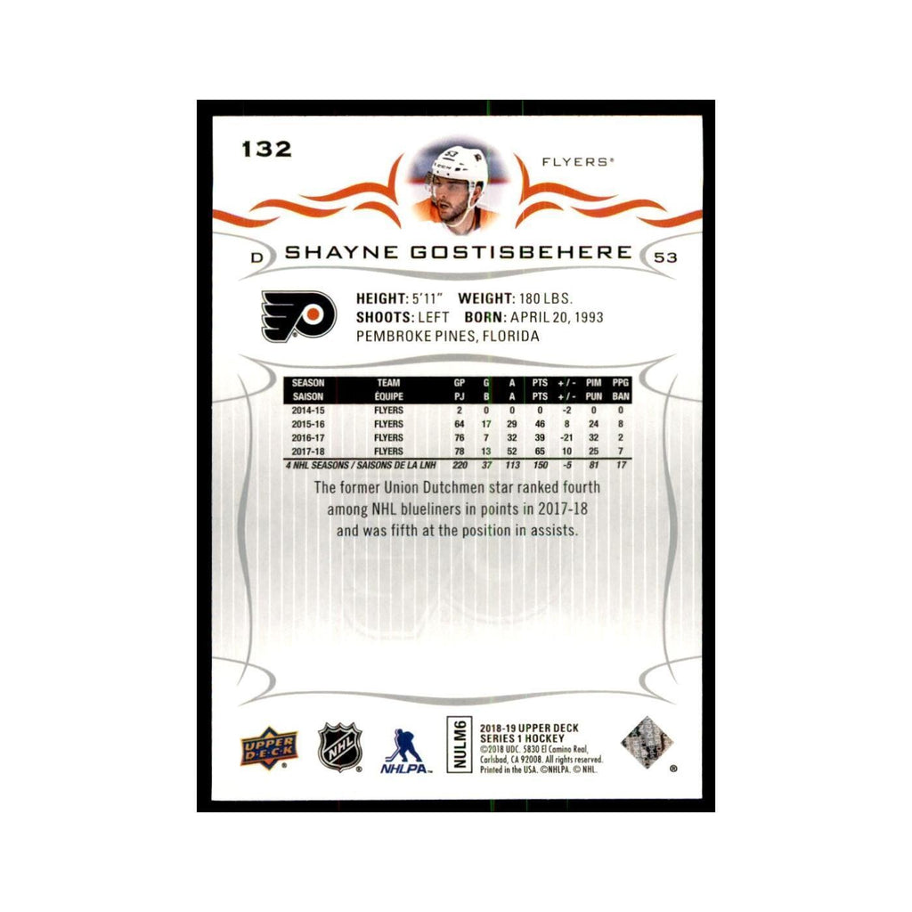 Shayne Gostisbehere 2018 Upper Deck #132 Hockey Cards Hockey Card NM