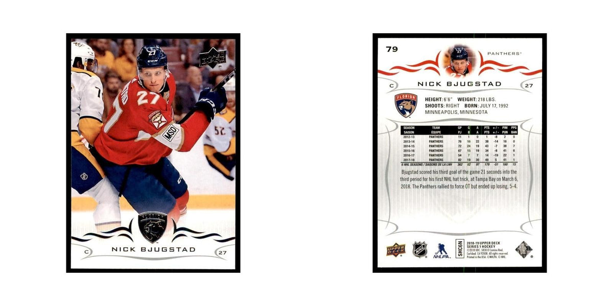 Nick Bjugstad 2018 Upper Deck #79 Hockey Cards Hockey Card NM