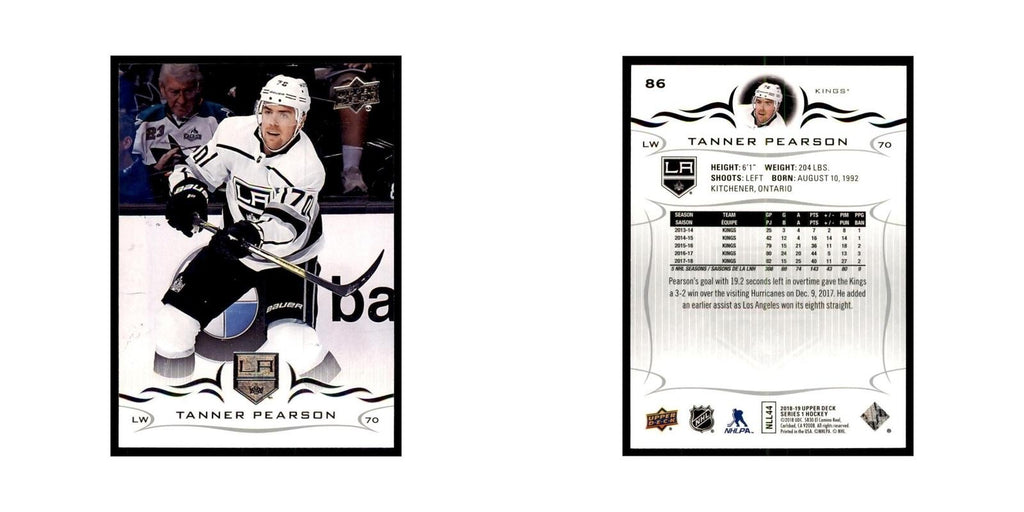 Tanner Pearson 2018 Upper Deck #86 Hockey Cards Hockey Card NM