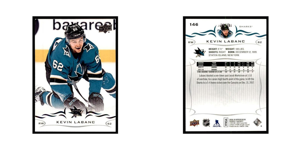 Kevin Labanc 2018 Upper Deck #146 Hockey Cards Hockey Card NM