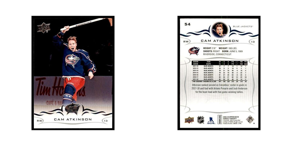 Cam Atkinson 2018 Upper Deck #54 Hockey Cards Hockey Card NM