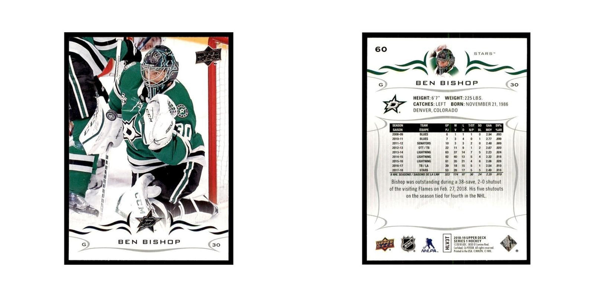 Ben Bishop 2018 Upper Deck #60 Hockey Cards Hockey Card NM