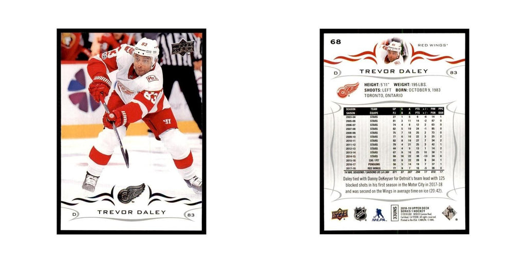 Trevor Daley 2018 Upper Deck #68 Hockey Cards Hockey Card NM
