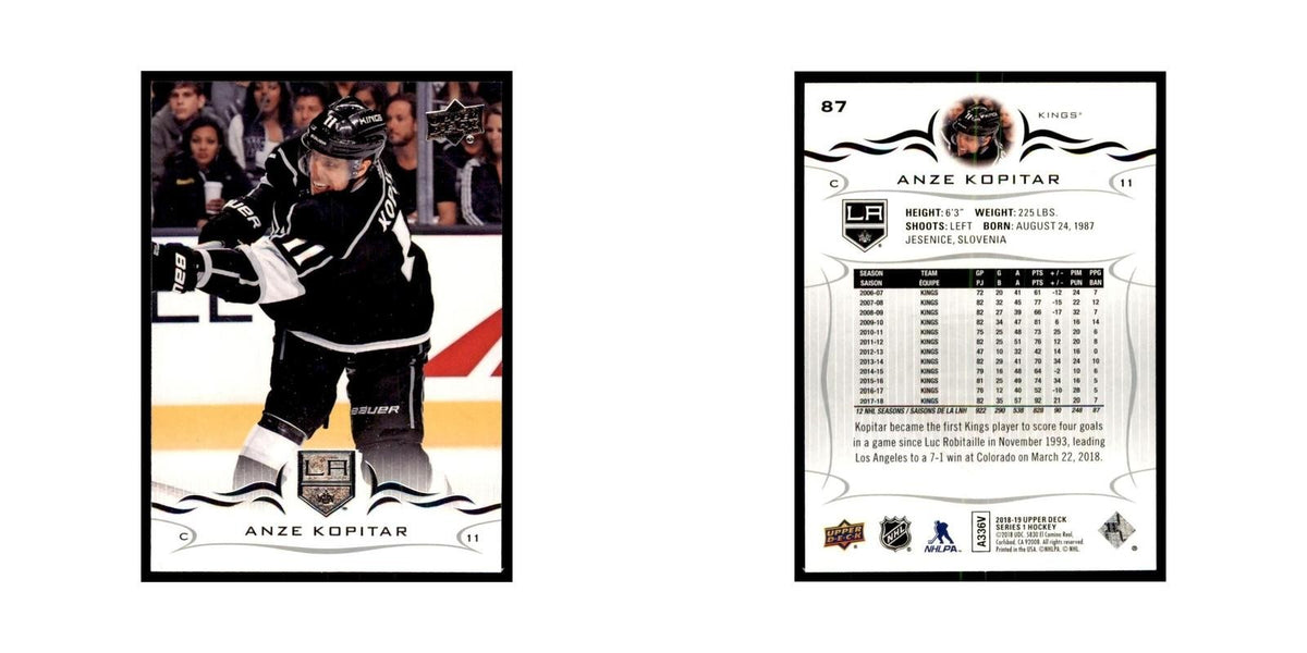 Anze Kopitar 2018 Upper Deck #87 Hockey Cards Hockey Card NM