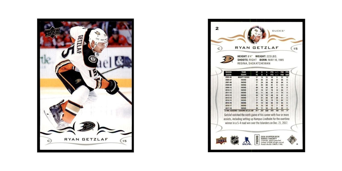 Ryan Getzlaf 2018 Upper Deck #2 Hockey Cards Hockey Card NM