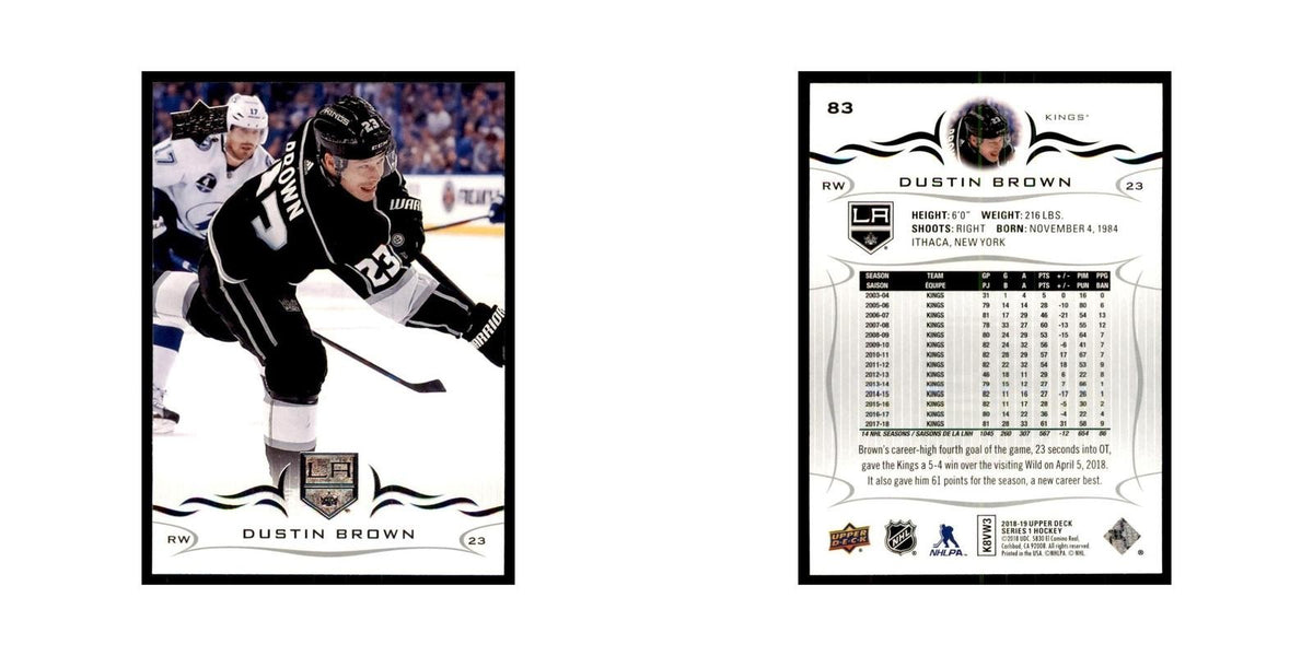 Dustin Brown 2018 Upper Deck #83 Hockey Cards Hockey Card NM