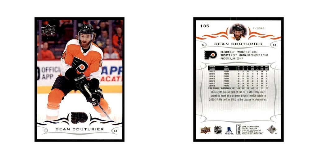 Sean Couturier 2018 Upper Deck #135 Hockey Cards Hockey Card NM
