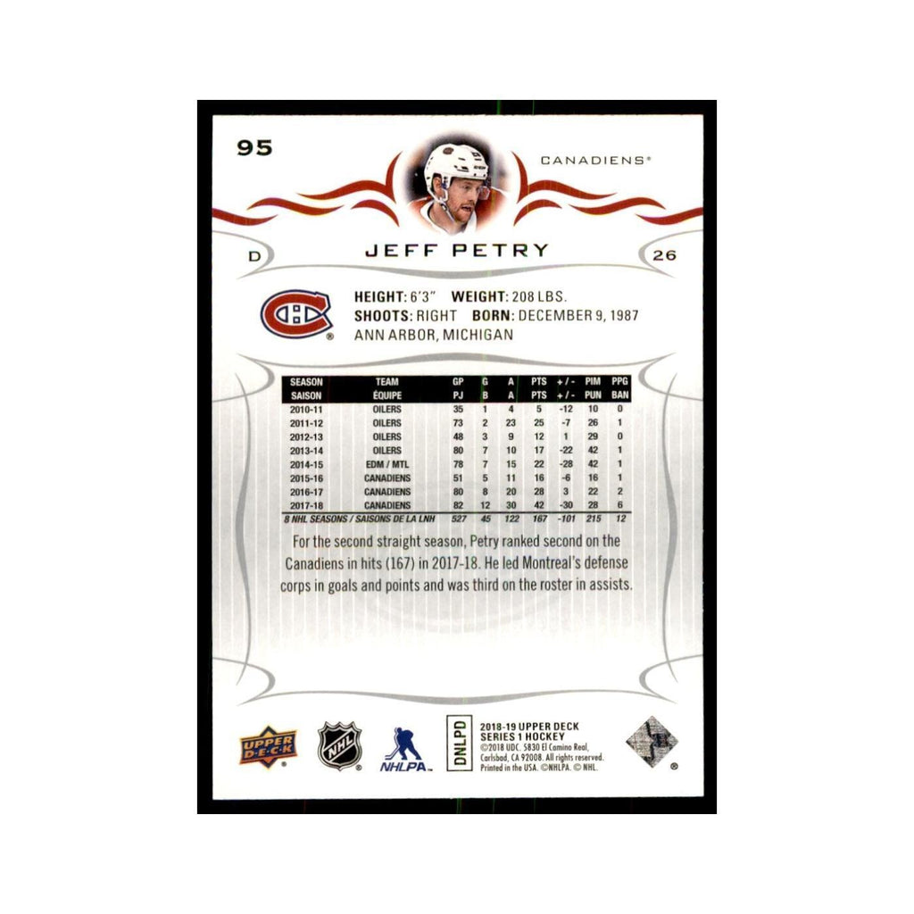 Jeff Petry 2018 Upper Deck #95 Hockey Cards Hockey Card NM