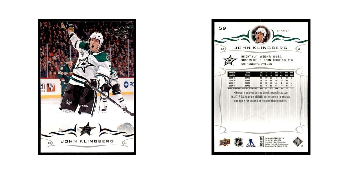 John Klingberg 2018 Upper Deck #59 Hockey Cards Hockey Card NM