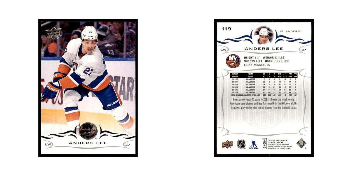 Anders Lee 2018 Upper Deck #119 Hockey Cards Hockey Card NM