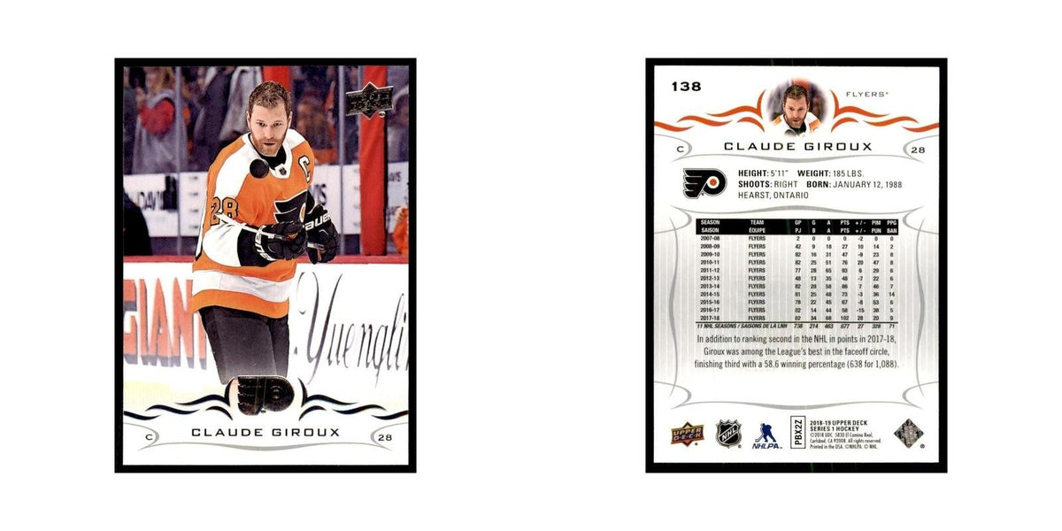 Claude Giroux 2018 Upper Deck #138 Hockey Cards Hockey Card NM