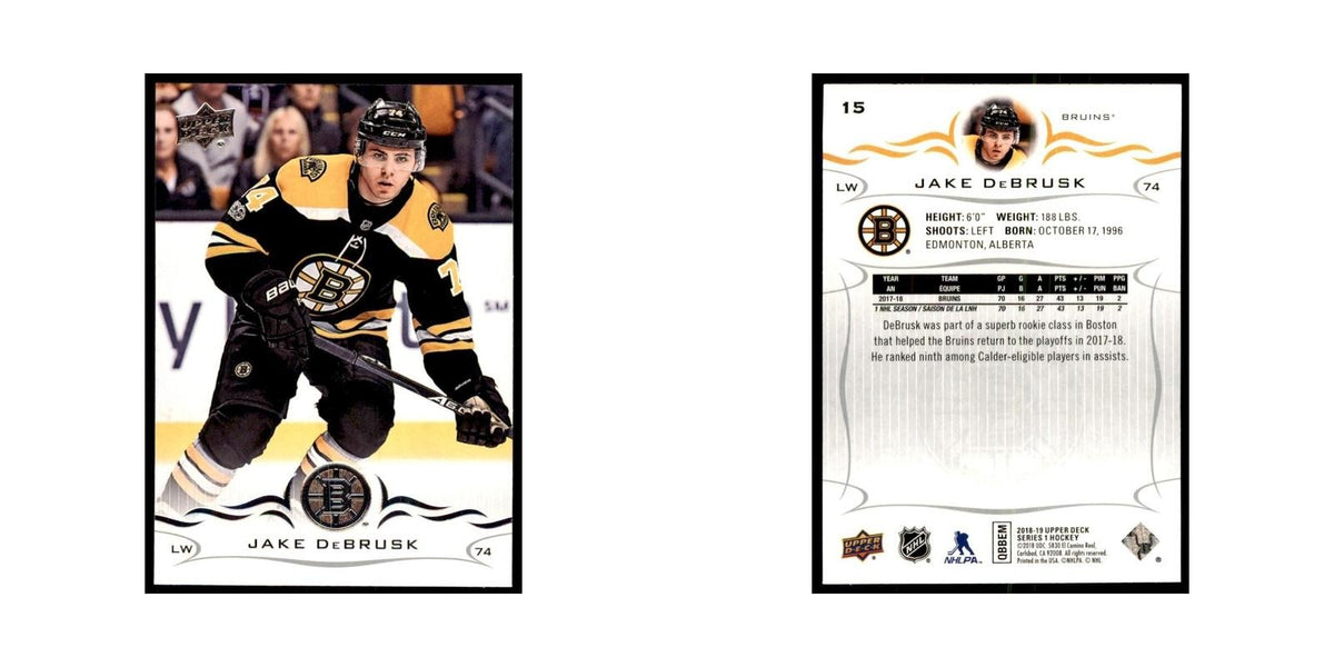 Jake DeBrusk 2018 Upper Deck #15 Hockey Cards Hockey Card NM
