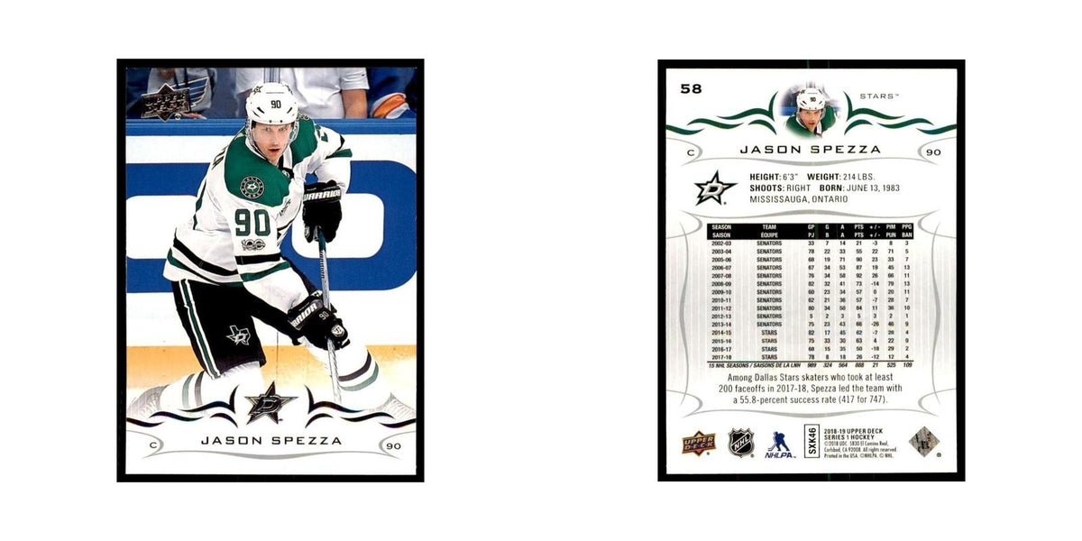 Jason Spezza 2018 Upper Deck #58 Hockey Cards Hockey Card NM