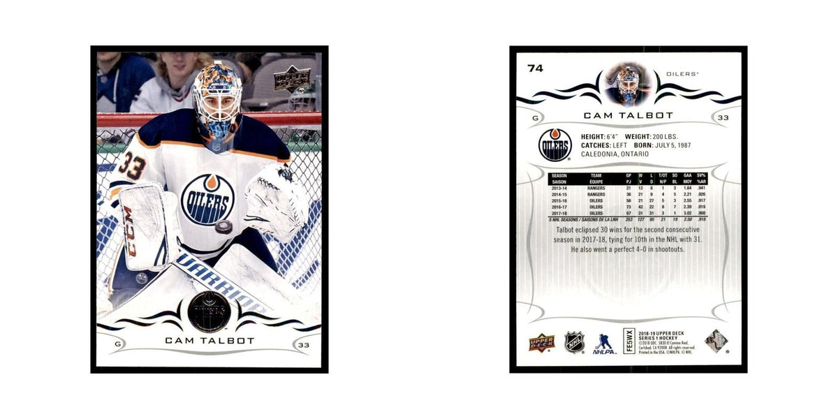 Cam Talbot 2018 Upper Deck #74 Hockey Cards Hockey Card NM