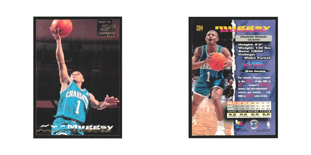 Muggsy Bogues 1993 Stadium Club #204 Charlotte Hornets Basketball Card NM