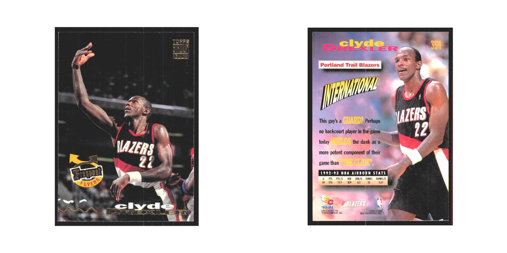 Clyde Drexler 1993 Stadium Club #354 Portland Trail Blazers Basketball Card NM