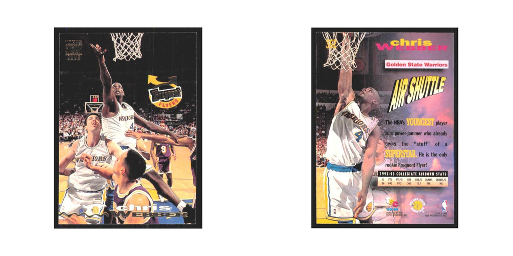 Chris Webber 1993 Stadium Club #348 Golden State Warriors Basketball Card NM