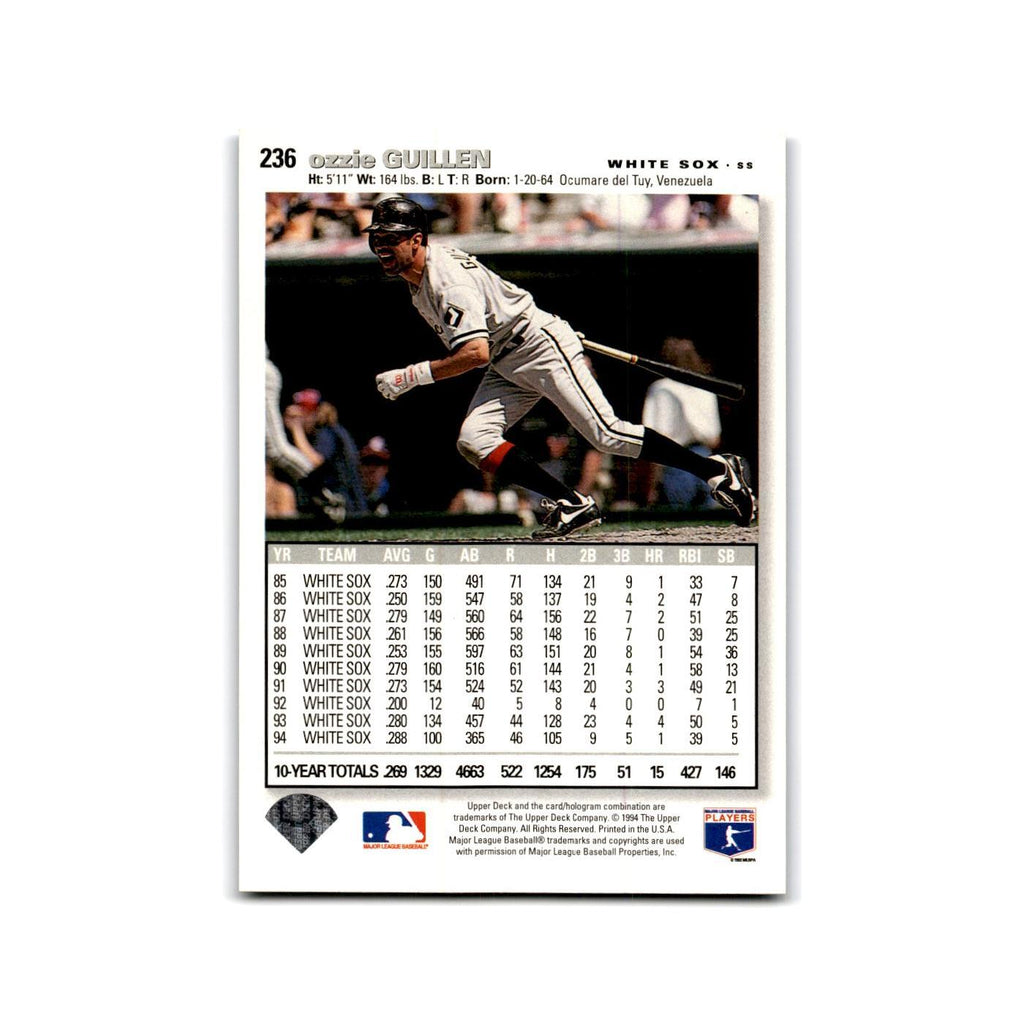 Ozzie Guillen 1995 Collector's Choice SE #236 Chicago White Sox Baseball Card NM