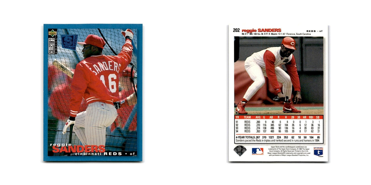 Reggie Sanders 1995 Collector's Choice SE #202 Cincinnati Reds Baseball Card NM