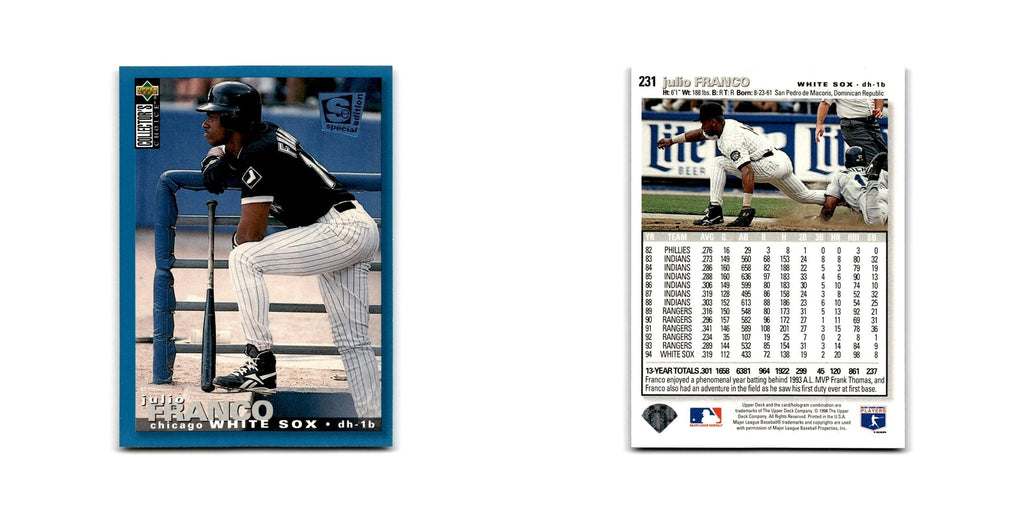 Julio Franco 1995 Collector's Choice SE #231 Chicago White Sox Baseball Card NM