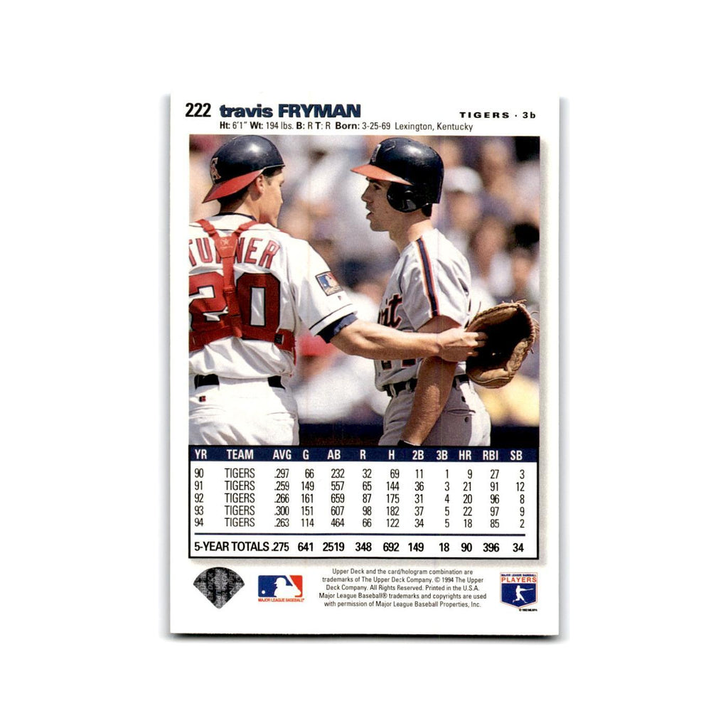 Travis Fryman 1995 Collector's Choice SE #222 Detroit Tigers Baseball Card NM