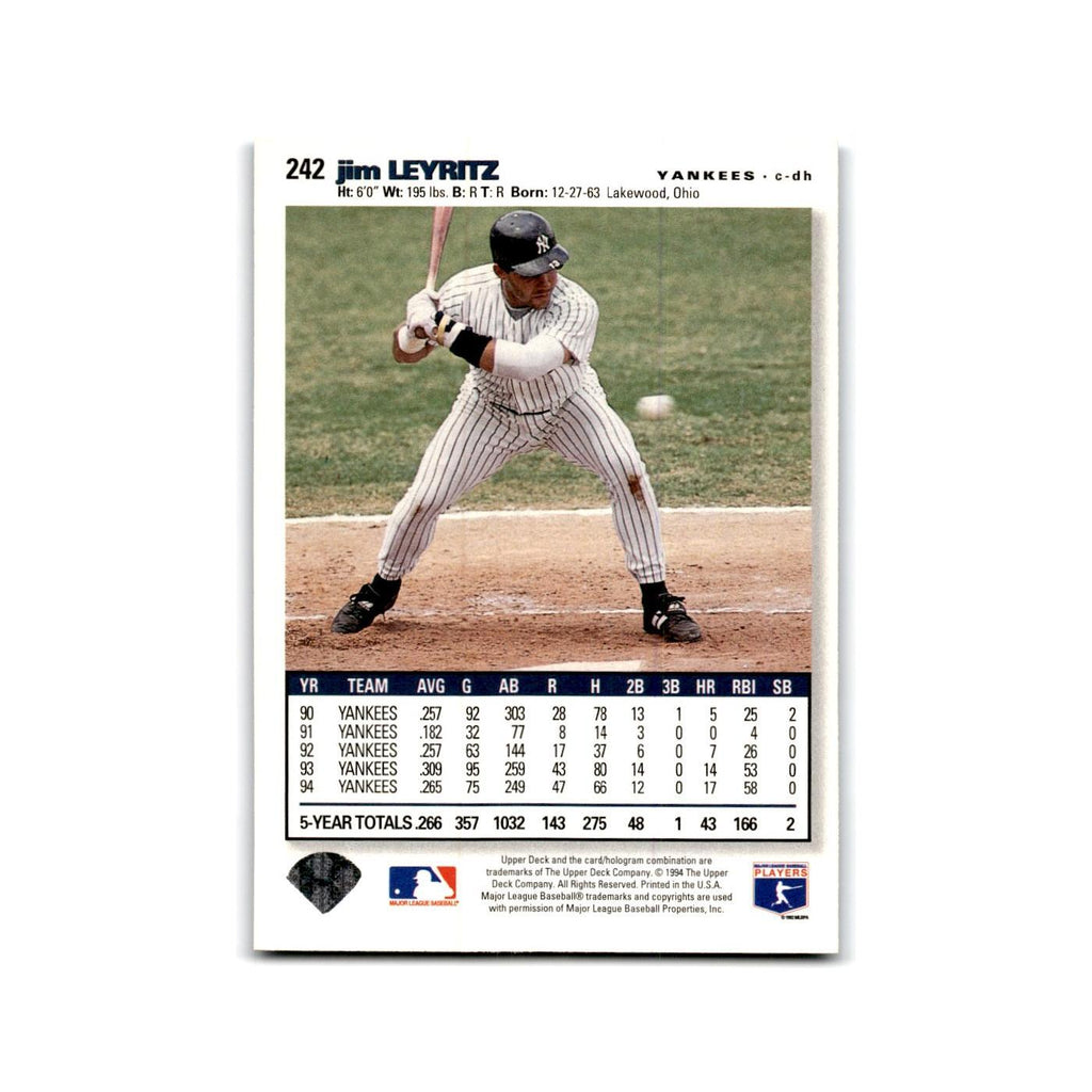 Jim Leyritz 1995 Collector's Choice SE #242 New York Yankees Baseball Card NM