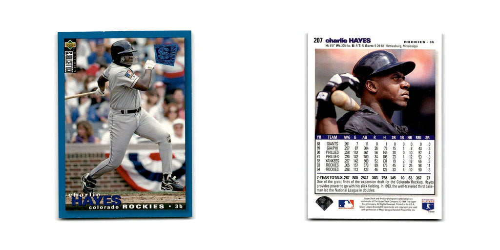 Charlie Hayes 1995 Collector's Choice SE #207 Colorado Rockies Baseball Card NM