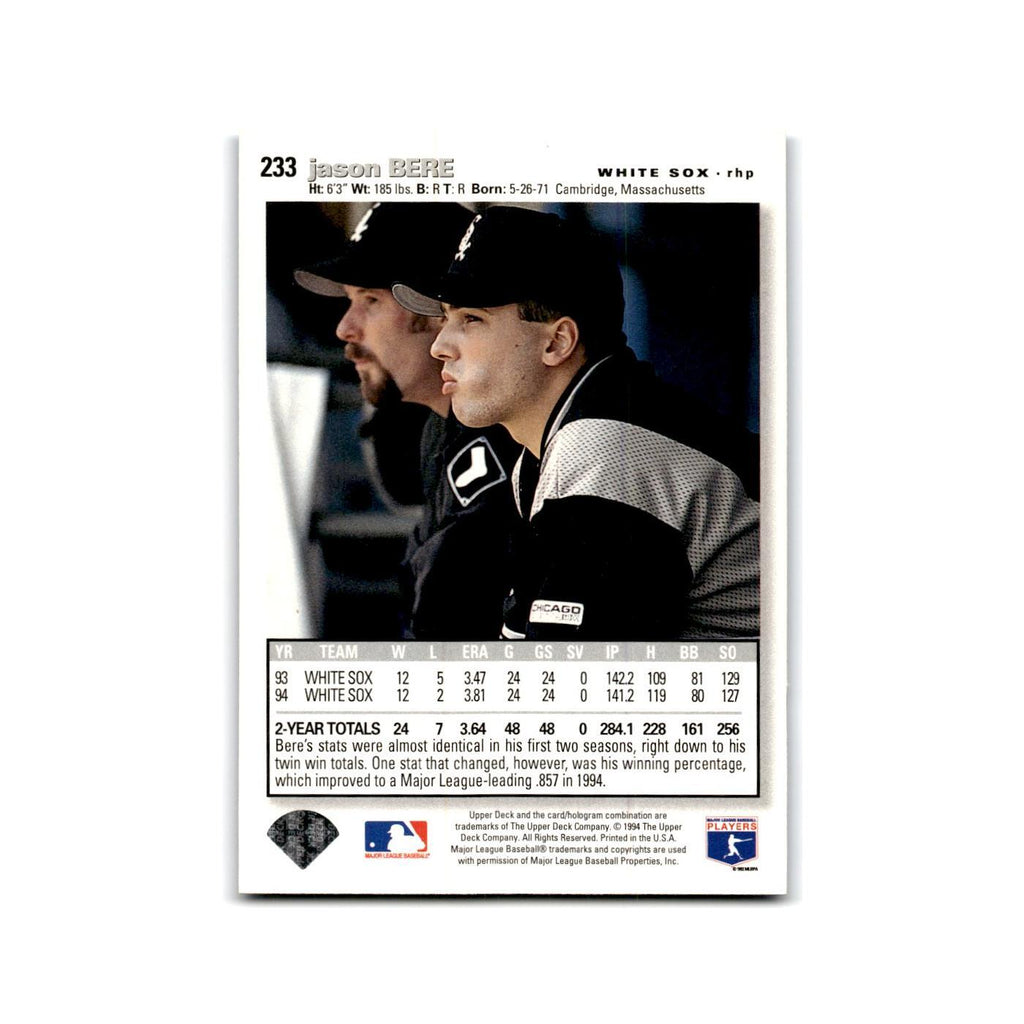Jason Bere 1995 Collector's Choice SE #233 Chicago White Sox Baseball Card NM