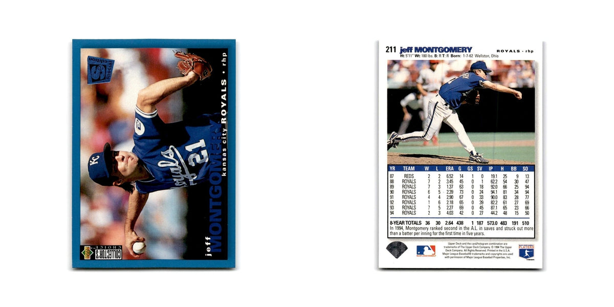 Jeff Montgomery 1995 Collector's Choice SE #211 Kansas City Royals NM