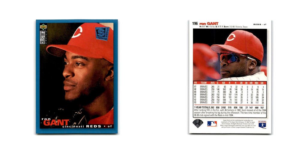 Ron Gant 1995 Collector's Choice SE #196 Cincinnati Reds Baseball Card NM
