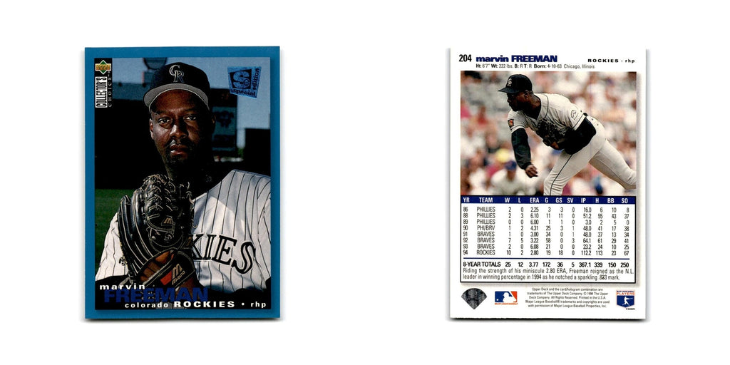 Marvin Freeman 1995 Collector's Choice SE #204 Colorado Rockies Baseball Card NM