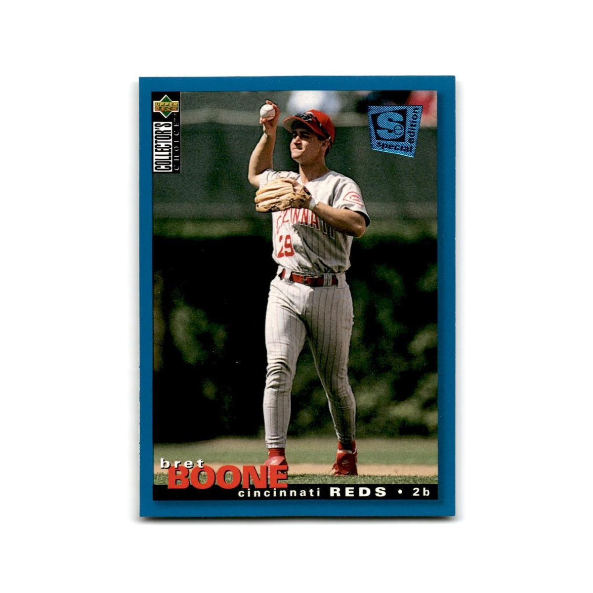 Bret boone 1995 Collector's Choice SE #198 Cincinnati Reds Baseball Card NM