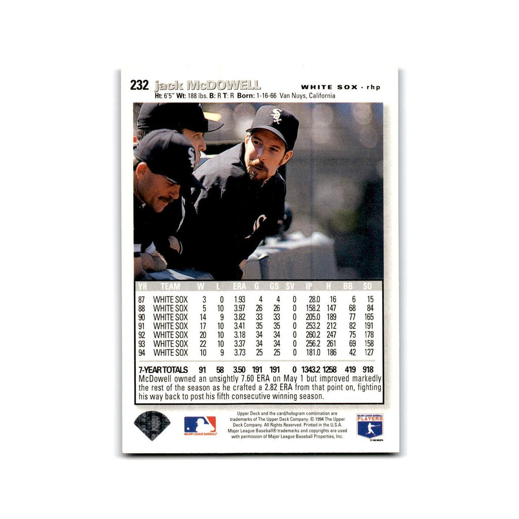 Jack McDowell 1995 Collector's Choice SE #232 Chicago White Sox Baseball Card NM