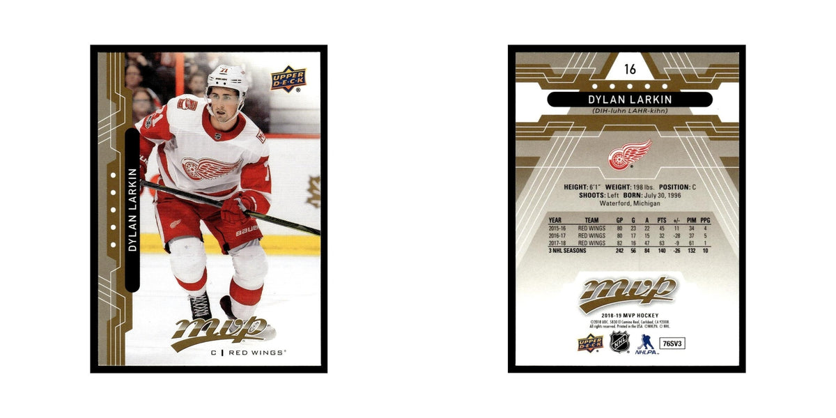 Dylan Larkin 2018 Upper Deck MVP #16 Detroit Red Wings Hockey Card NM